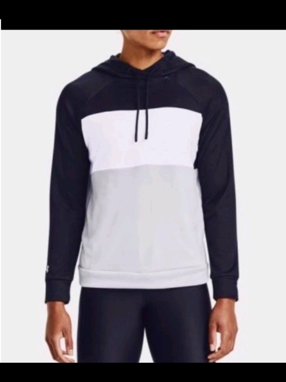 Under Armour Women Black and White Colorblock Pullover Size M
